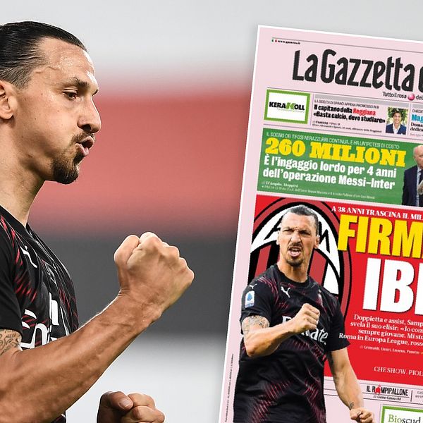 Zlatan hyllas i italiensk media efter segern.