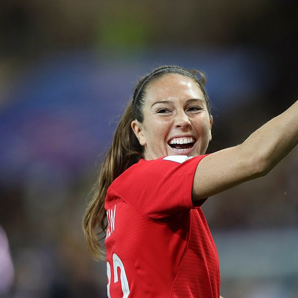 Lindsay Agnew under en landskamp för Kanada 2019.
