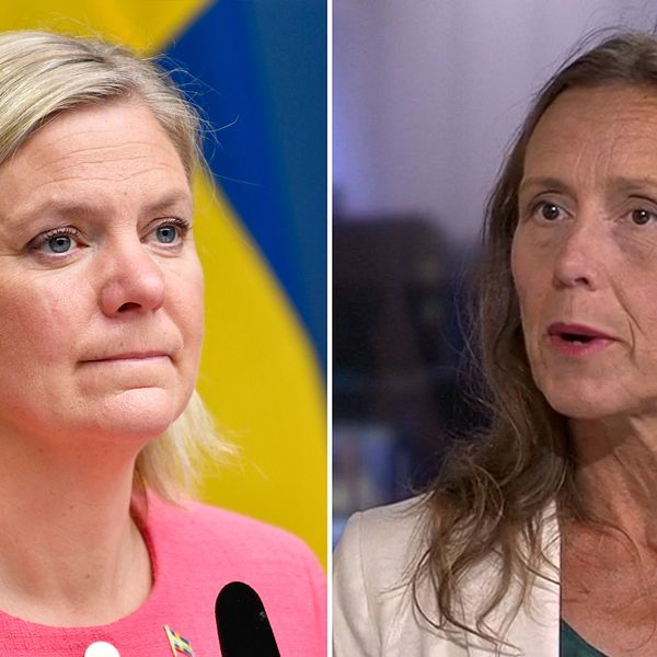 Finansminister Magdalena Andersson (S). SVT:s ekonomireporter Kristina Lagerström.