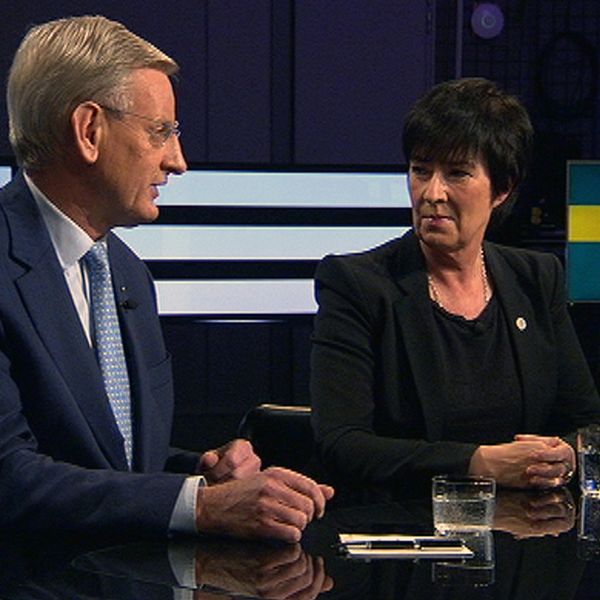 Carl Bildt och Mona Sahlin möttes i söndagens Agenda