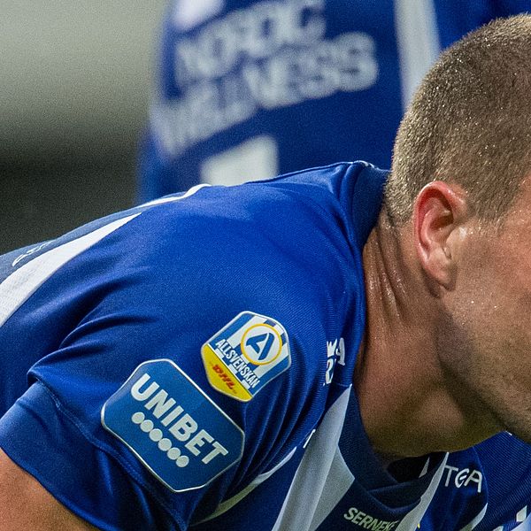 IFK Göteborgs Jakob Johansson deppar under fotbollsmatchen i Allsvenskan mellan Kalmar och IFK Göteborg den 13 augusti 2020 i Kalmar.