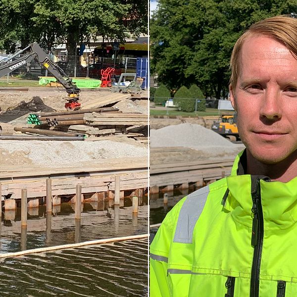 Byggnadsingenjör Johan Larsson berätta varför reparationen av kajen i centrala Gävle blir dyrare än beräknat.
