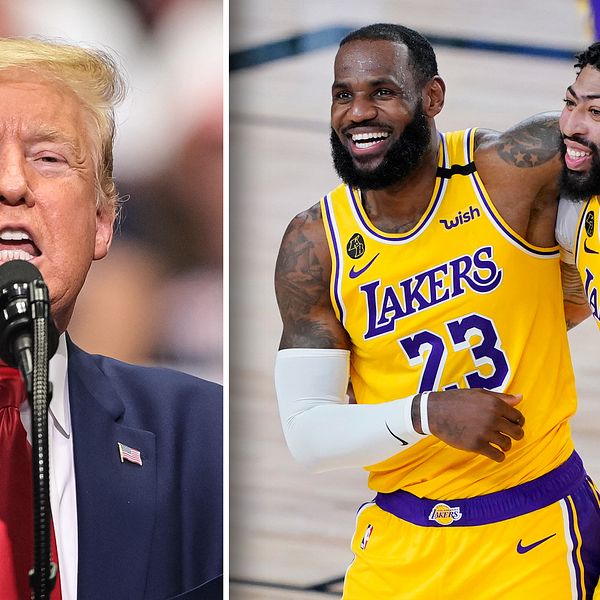 USA:s president Donald Trump tycker att bojkotten i NBA förstör basketen.