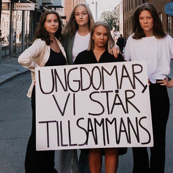 På bilden syns de fyra grundarna av Snaf, Ebba Bjelke, Ebba Carlsson, Linn Englund och Ida Karseland.