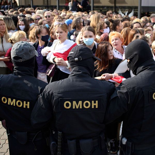 Protester i Belarus
