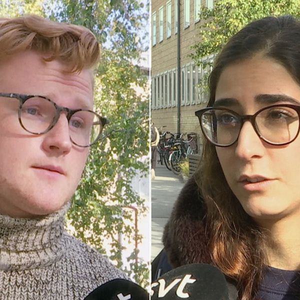 Emil och Pegah studerar vid Umeå universitet. De kommenterar resultatet av masstestningen tidigare i höst.