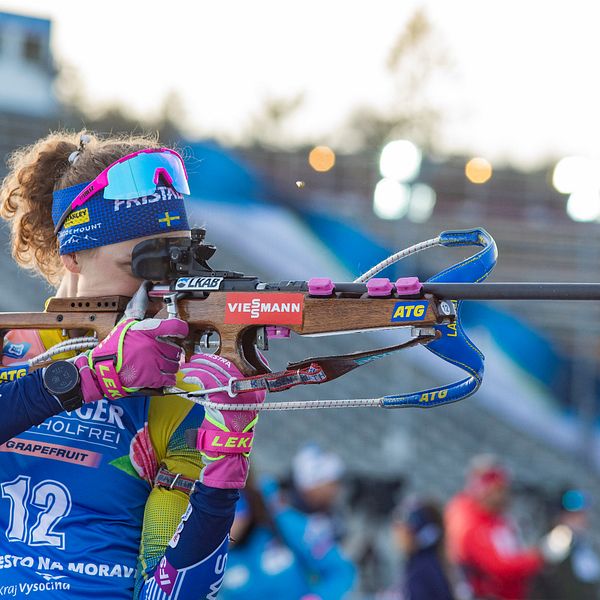 Hanna Öberg på skjutvallen