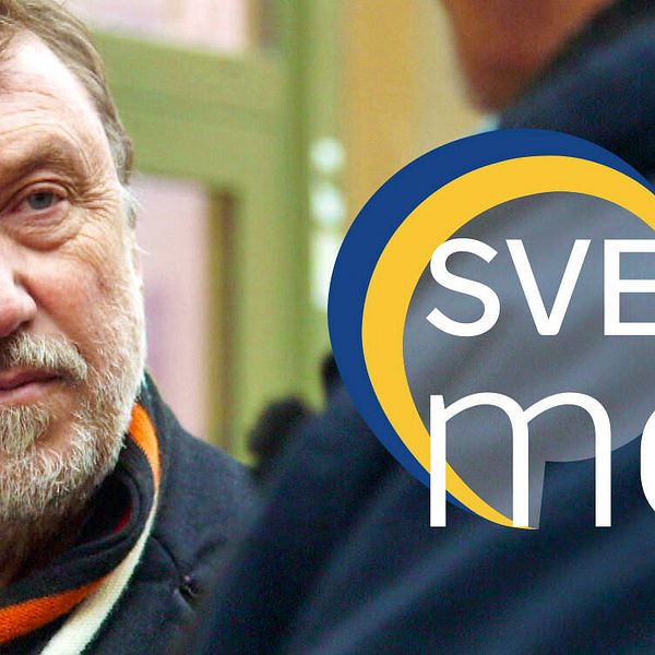 en man och en logga på ”sverige möts” svtprogrammet.