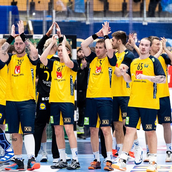 Svenska herrlandslaget i Handboll, arkivbild.