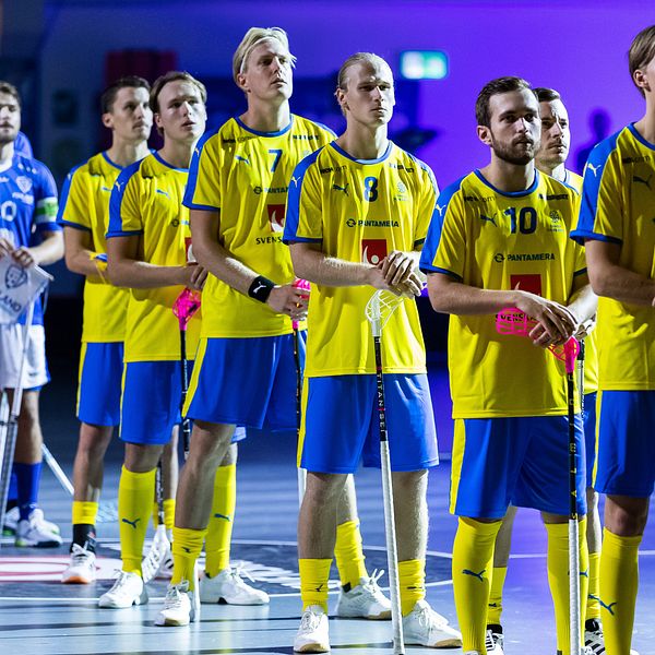 Sverige mot Finland inför VM-finalen 2018.