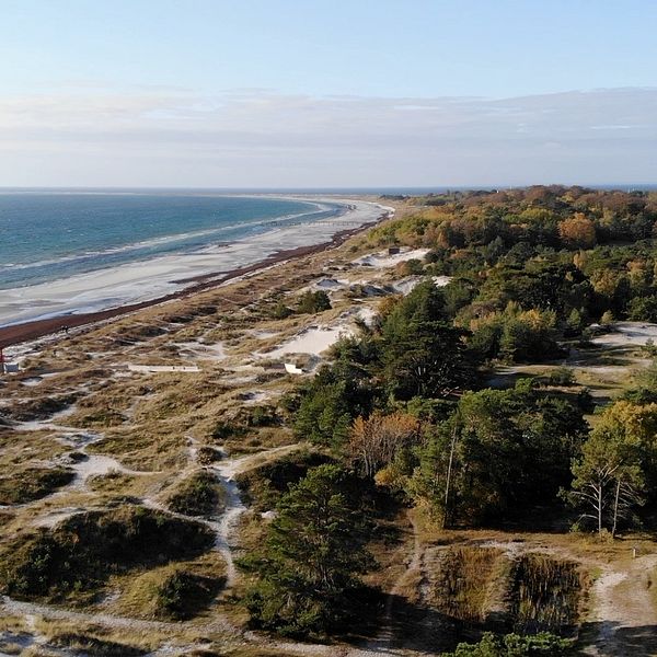 Drönarfoto av Falsterbo strandbad.