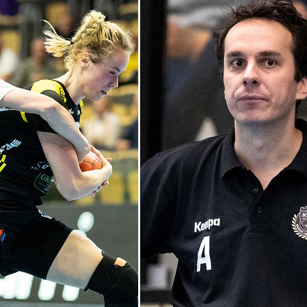Bodens Johanna Widgren, Sävehofs Thess Krönell och tränare Tobias Pettersson.