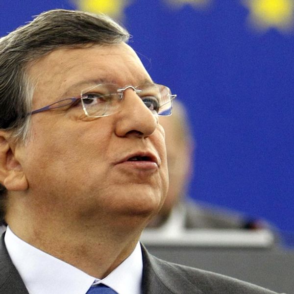 José Manuel Barroso håller sitt linjetal i EU-parlamentet. Foto: Scanpix