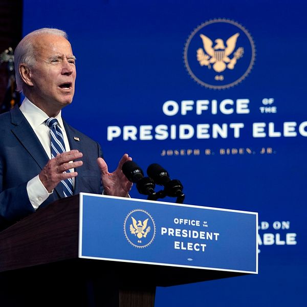 Pinsamt, sade Joe Biden om Donald Trump i hemstaden Wilmington på tisdagen.