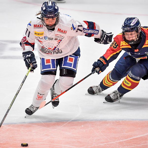 En fjärdedel av de svenska SDHL-spelarna ska vara proffs om fem år. Det är målet i en ny satsning från damhockeyligan. Arkivbild.
