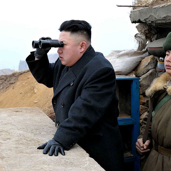 Nordkoreas ledare Kim Jong Un följde provskjutningen av den nya roboten och prisade ”den mirakulösa framgången”.