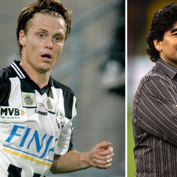 Karl Corneliusson spelade i Napoli 2004-2005 och återvände sedan hem till Sverige och Landskrona. Under tiden i Italien upplevde han Maradonas enorma status.