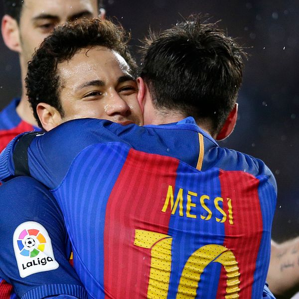 Messi och Neymar i Barçatröjan.