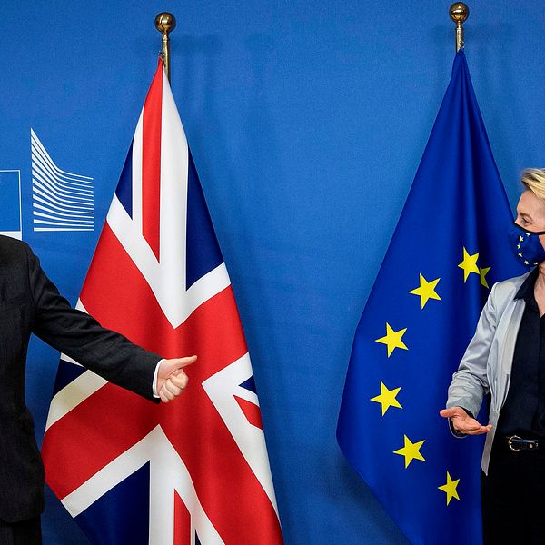 Storbritanniens premiärminister Boris Johnson och EU-kommissionens ordförande Ursula von der Leyen