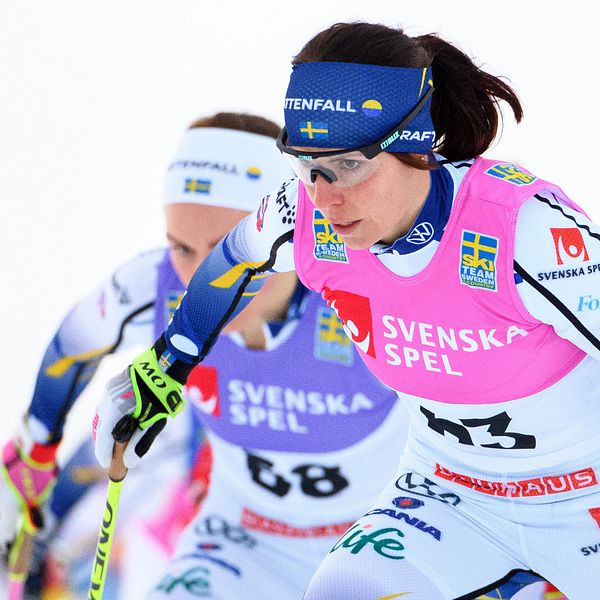 Charlotte Kalla gjorde comeback i Östersund på lördagen.
