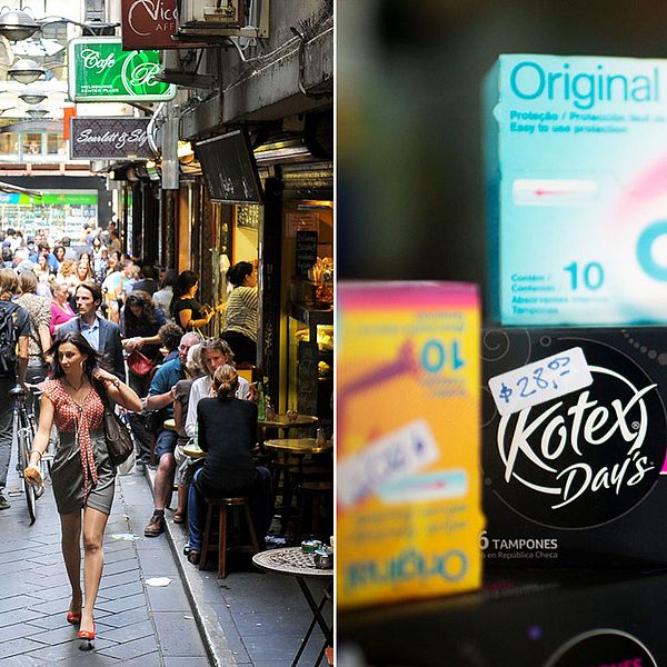 I Melbourne och övriga Australien kan mensskydd bli momsbefriade.