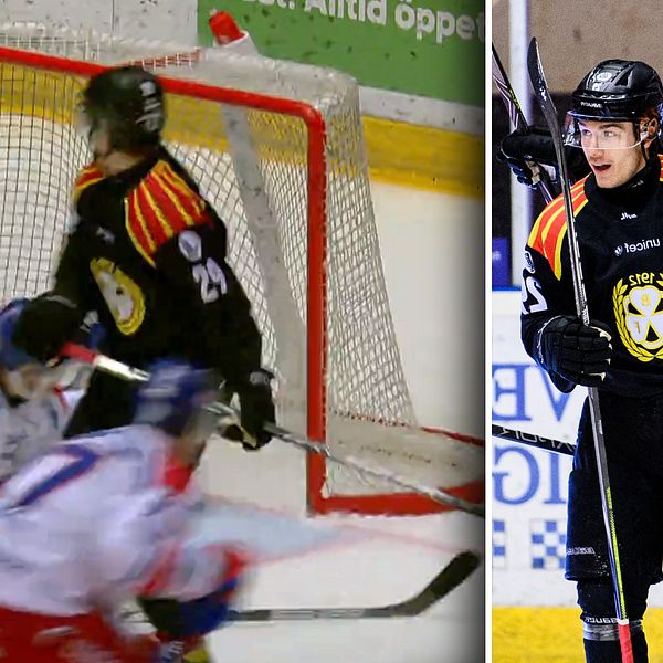 Brynäs Oscar Birgersson bjöd på läckerheter mot IKO.