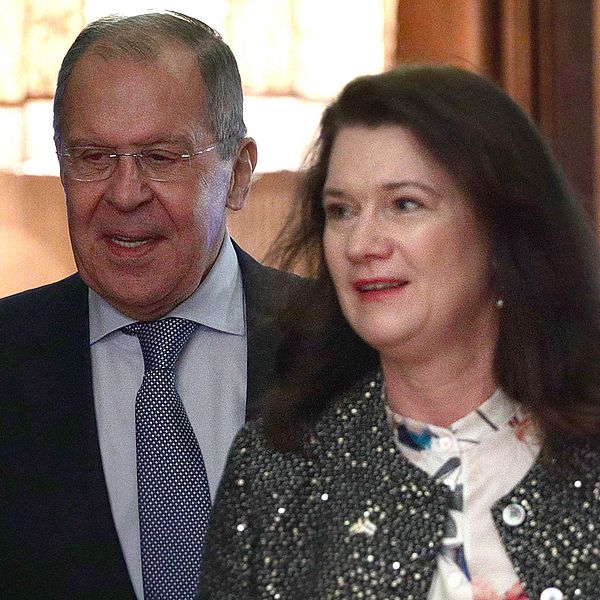 Rysslands utrikesminister Sergej Lavrov i möte med utrikesminster Ann Linde