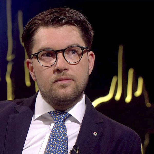 Jimmie Åkesson intervjuades i Skavlan i slutet av mars.