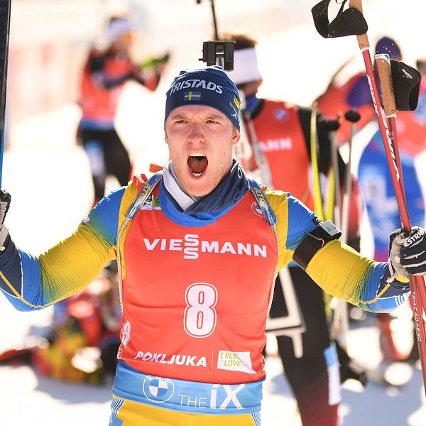 Sebastian Samuelsson tog VM-silver i jaktstarten.