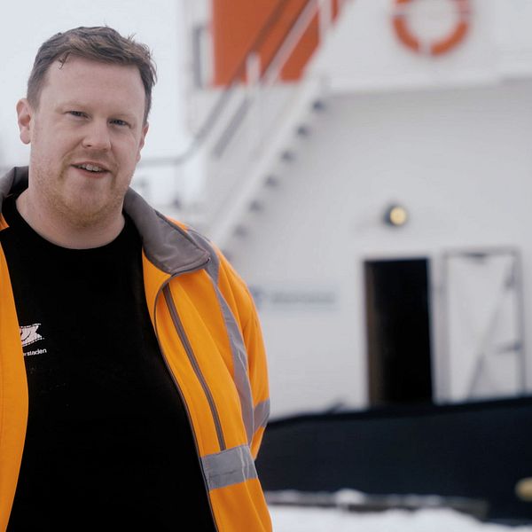 Niclas Eriksson är förtjust i den lilla isbrytaren Anund, som han är kapten på.
