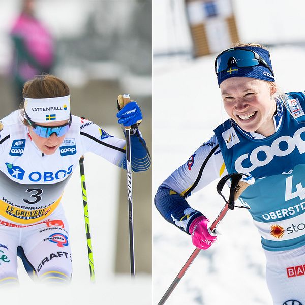 Charlotte Kalla, Ebba Andersson och Jonna Sundling.