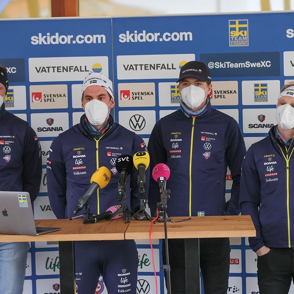 Sveriges Oskar Svensson, Johan Häggström, William Poromaa och Jens Burman.