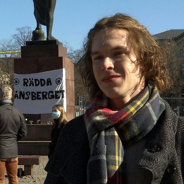 Ludvig Nahnfeldt från Fridays for future i Karlstad om kotteprotestens syfte.