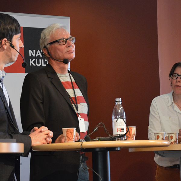 Roland Paulsen, Martin Klepke och Lena Andersson debatterar.