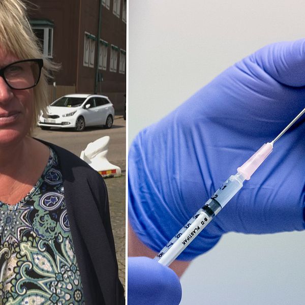 I klippet berättar regionstyrelsens ordförande Mikaela Waltersson (M) om Hallands taktik för att dra ner på vaccinturismen.