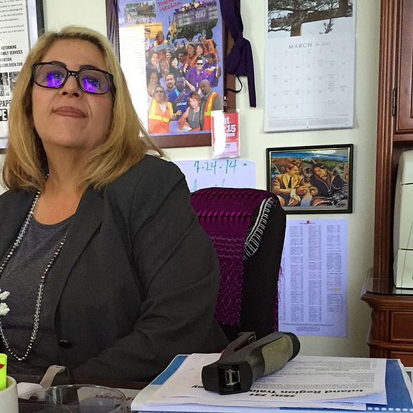 Gilda Valdez, ordförande för fackföreningen SEIU i Los Angeles.
