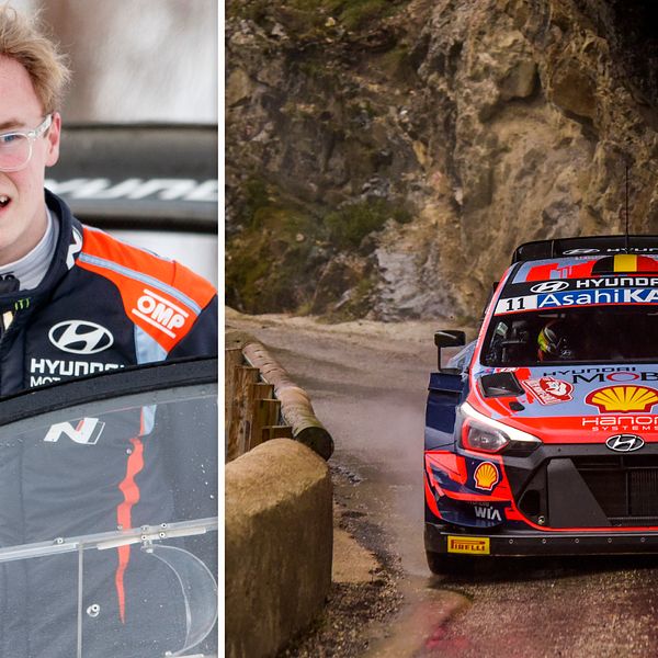 Ott Tänak och Thierry Neuville (t.h.) har redan förlängt kontraktet med Hyundai. SVT:s expert Jonas Kruse tror att Oliver Solberg (t.v.) får köra teamets tredjebil i WRC.