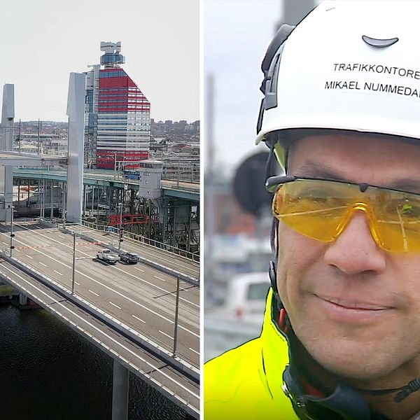 Starta klippet för att se drönarbilderna från nya Hisingsbron – ett miljardprojekt som Trafikkontorets projektchef Mikael Nummedal konstaterar har stött på en del problem under tiden