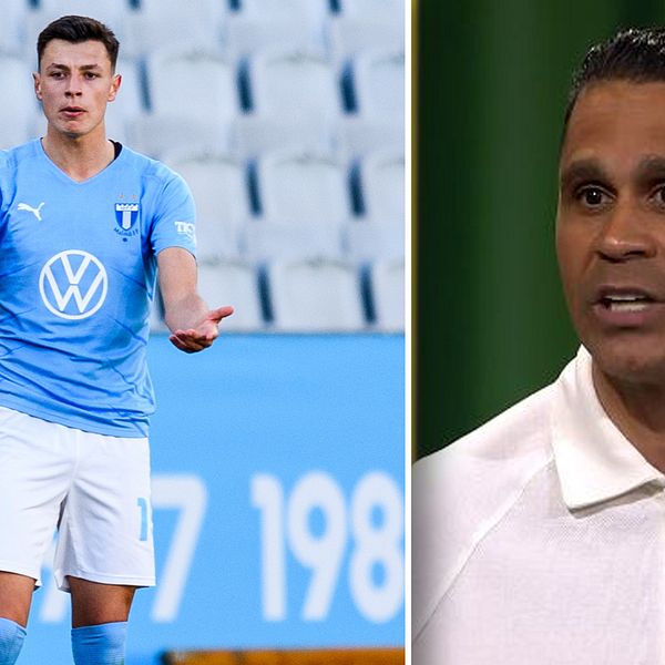 Malmö FF:s Anel Ahmedhodzic och SVT-experten Daniel Nannskog.