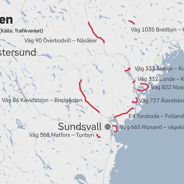 grafikkarta över Västernorrland med mera
