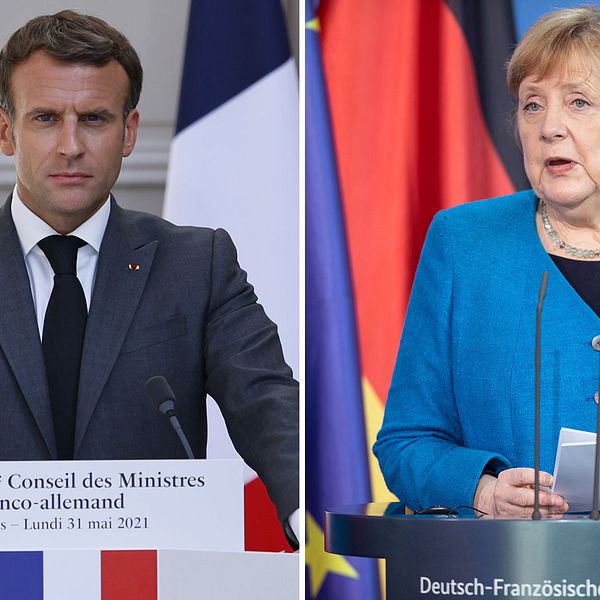 Emmanuel Macron och Angela Merkel