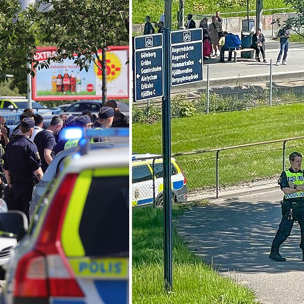 Polisen uppger på måndagen att man har ”hög närvaro” i Hjällbo efter helgens storbråk och dödsskjutning.