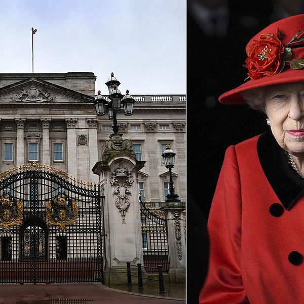 Buckingham Palace och drottning Elizabeth