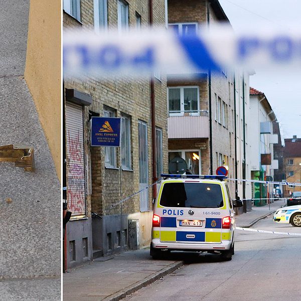 Avspärrningar när en handgranat hittades på gatan i Malmö. Granatattackerna i staden har sin förklaring i Malmös läge vid Öresundsbron, säger kriminalkommissarien.