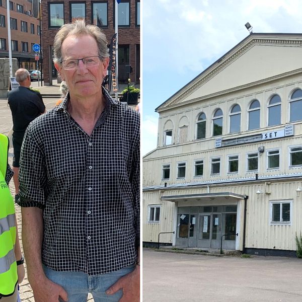 Två föreningar deltog under lördagens manifestation. Marie Hansson är ordförande i Folkparkens vänner och Knut Lindgren är ordförande i Halmstad folkparks kulturallians.