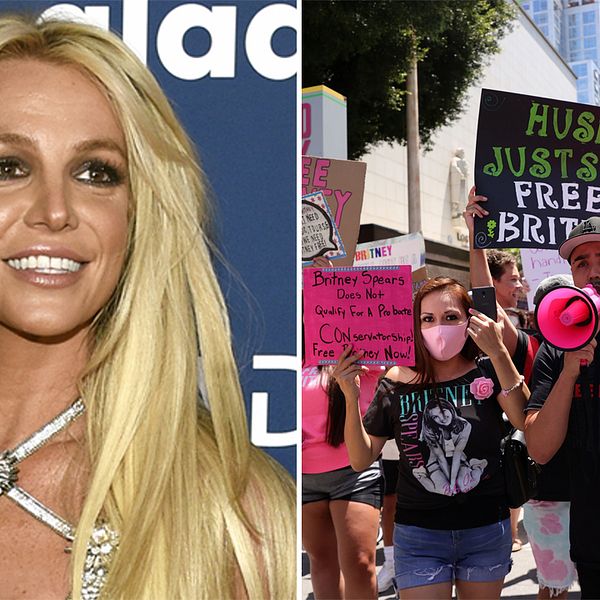 Britney Spears/Fans på plats utanför domstolen i Los Angeles
