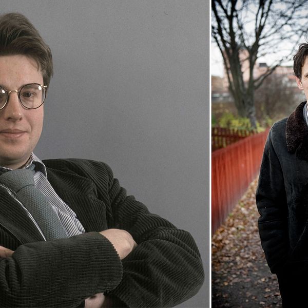 Stieg Larsson (till vänster) och David Lagercrantz.