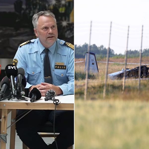 Pressträff om flygkraschen i Örebro