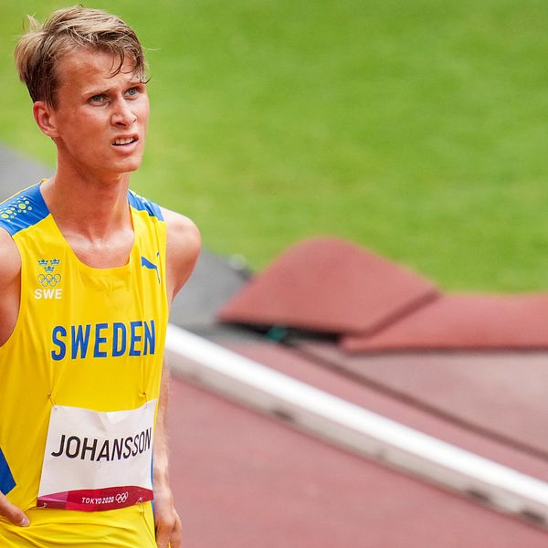 Sveriges Vidar Johansson efter herrarnas försök på 3000 meter hinder under under sommar-OS i Tokyo.