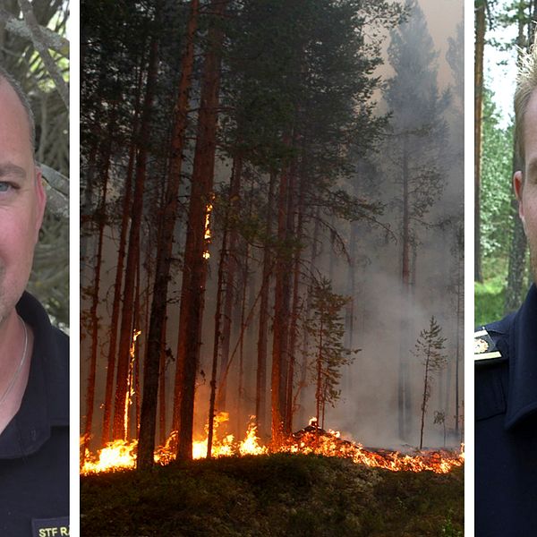 Johan Wickenberg, stf Räddningschef Jämtland, Skogsbrand vid Kårböle strax utanför Ljusdal, Johan Szymanski, vakthavande brandingenjör i Stockholms brandförsvar.